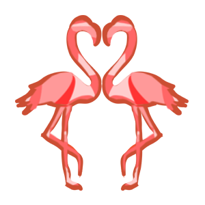 Pair of flamingos illustration - Karen Doherty Couples Coaching Brighton & Hove