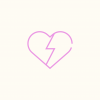 Broken heart icon