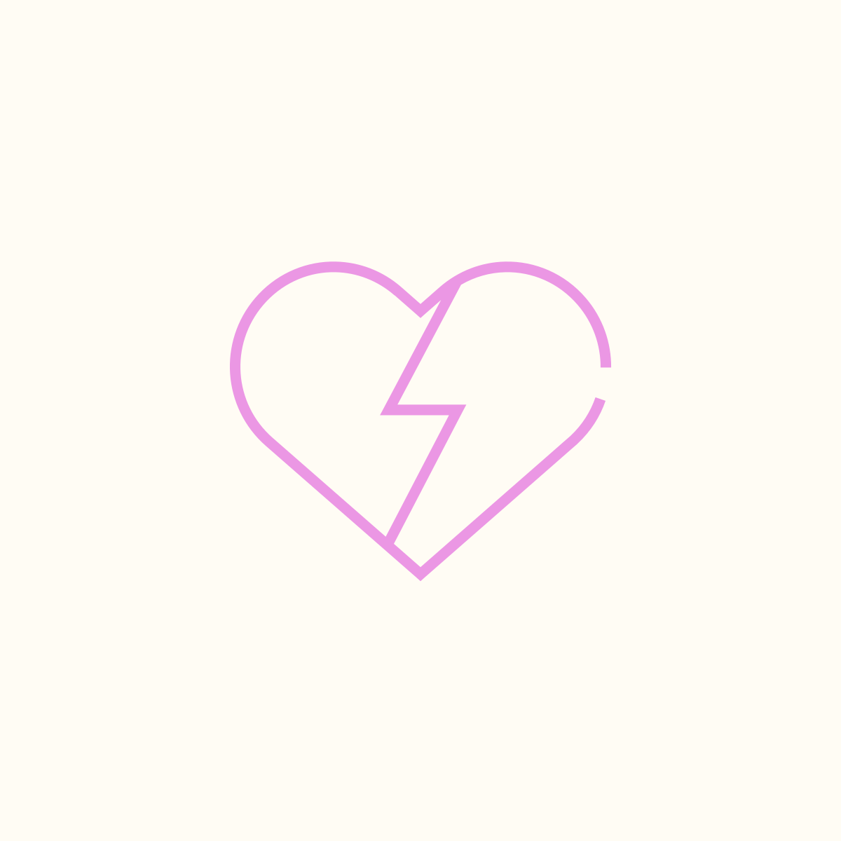Broken heart icon
